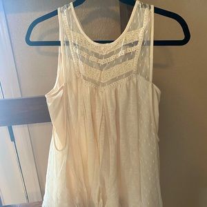 Beautiful Cream color Tank Top, Size L